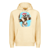 Pina Colada baby sloth Premium Hoodie - RanaPortraitStore