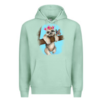 Seafoam baby sloth Premium Hoodie - RanaPortraitStore