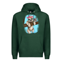 Sports Green baby sloth Premium Hoodie - RanaPortraitStore