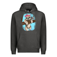 Charcoal Heather baby sloth Premium Hoodie - RanaPortraitStore