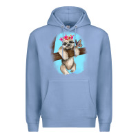 Colony Blue baby sloth Premium Hoodie - RanaPortraitStore