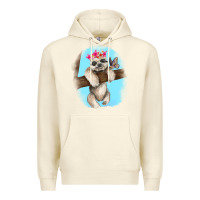 Sandshell baby sloth Premium Hoodie - RanaPortraitStore