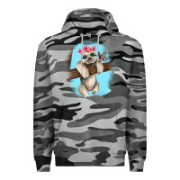 Slate Camo baby sloth Premium Hoodie - RanaPortraitStore