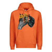 Carrot black and white western horse Premium Hoodie - RanaPortraitStore