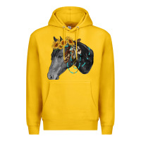 Lemon black and white western horse Premium Hoodie - RanaPortraitStore