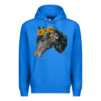 True Royal black and white western horse Premium Hoodie - RanaPortraitStore