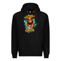 Black baby cow in a bucket Premium Hoodie - RanaPortraitStore