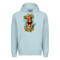 Blue Mist baby cow in a bucket Premium Hoodie - RanaPortraitStore