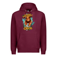 Burgundy baby cow in a bucket Premium Hoodie - RanaPortraitStore