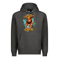 Charcoal Heather baby cow in a bucket Premium Hoodie - RanaPortraitStore