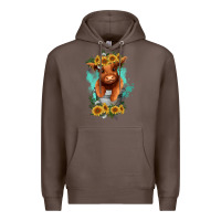 Coffee baby cow in a bucket Premium Hoodie - RanaPortraitStore