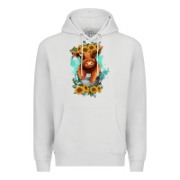 Dove Grey baby cow in a bucket Premium Hoodie - RanaPortraitStore