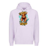 Lilac baby cow in a bucket Premium Hoodie - RanaPortraitStore