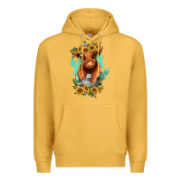 Mustard baby cow in a bucket Premium Hoodie - RanaPortraitStore