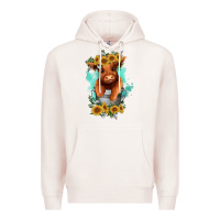 Pale Pink baby cow in a bucket Premium Hoodie - RanaPortraitStore