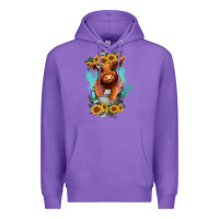 Purple baby cow in a bucket Premium Hoodie - RanaPortraitStore
