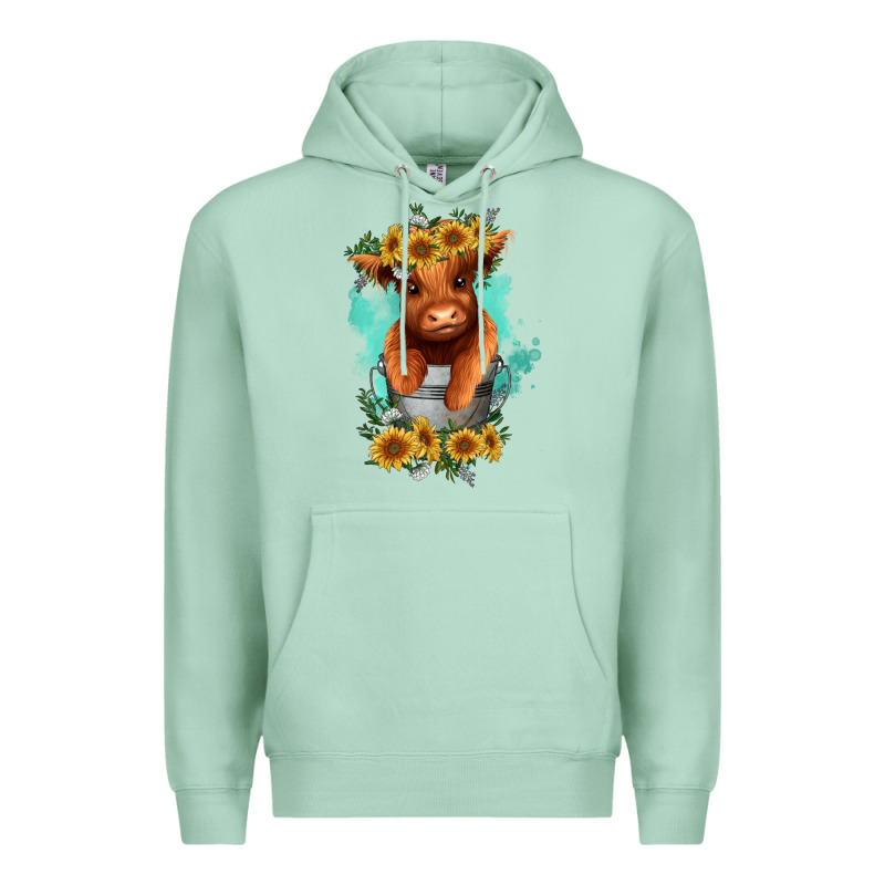 Baby Cow In A Bucket Premium Hoodie by RanaPortraitStore | Teevron