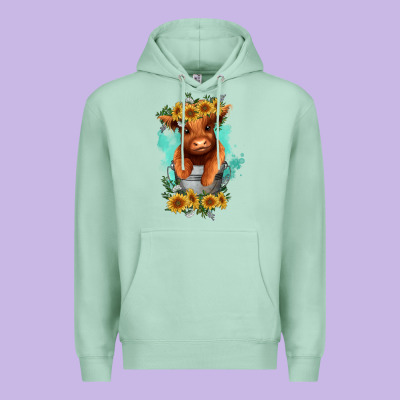 Baby Cow In A Bucket Premium Hoodie Designed By Ranaportraitstore