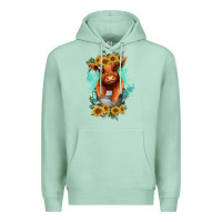 Seafoam baby cow in a bucket Premium Hoodie - RanaPortraitStore