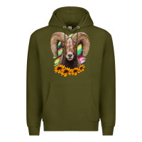 Army Green bighorn sheep Premium Hoodie - RanaPortraitStore