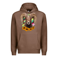 Chestnut bighorn sheep Premium Hoodie - RanaPortraitStore