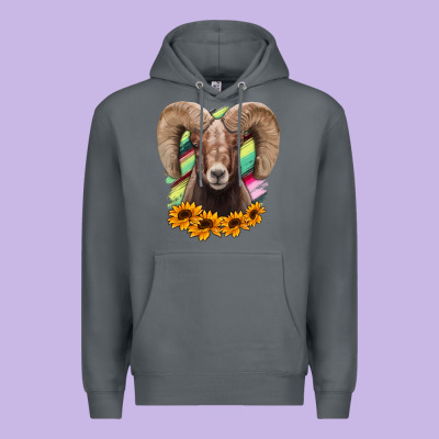 Bighorn Sheep Premium Hoodie Designed By Ranaportraitstore