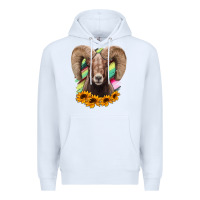 White bighorn sheep Premium Hoodie - RanaPortraitStore