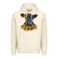 Tofu black angus calf with sunflowers Premium Hoodie - RanaPortraitStore