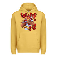 Antique Gold red sneaker girl afro woman Premium Hoodie - RanaPortraitStore