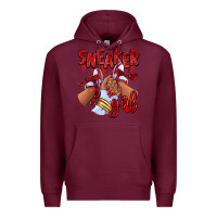 Burgundy red sneaker girl afro woman Premium Hoodie - RanaPortraitStore