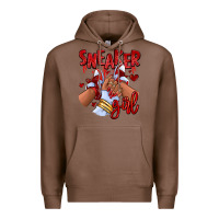 Chestnut red sneaker girl afro woman Premium Hoodie - RanaPortraitStore