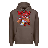 Coffee red sneaker girl afro woman Premium Hoodie - RanaPortraitStore