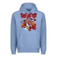 Colony Blue red sneaker girl afro woman Premium Hoodie - RanaPortraitStore