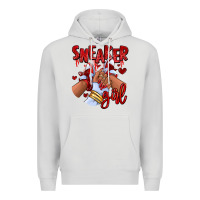 Dove Grey red sneaker girl afro woman Premium Hoodie - RanaPortraitStore
