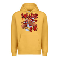 Mustard red sneaker girl afro woman Premium Hoodie - RanaPortraitStore