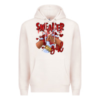 Pale Pink red sneaker girl afro woman Premium Hoodie - RanaPortraitStore