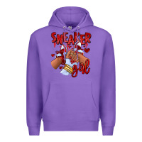 Purple red sneaker girl afro woman Premium Hoodie - RanaPortraitStore