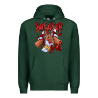 Sports Green red sneaker girl afro woman Premium Hoodie - RanaPortraitStore