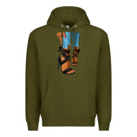 Army Green black heels black fashion girl Premium Hoodie - RanaPortraitStore