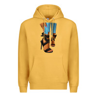 Mustard black heels black fashion girl Premium Hoodie - RanaPortraitStore