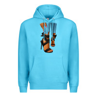 Ocean Blue black heels black fashion girl Premium Hoodie - RanaPortraitStore