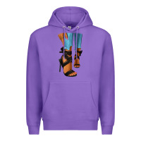 Purple black heels black fashion girl Premium Hoodie - RanaPortraitStore