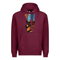 Burgundy black heels black fashion girl Premium Hoodie - RanaPortraitStore