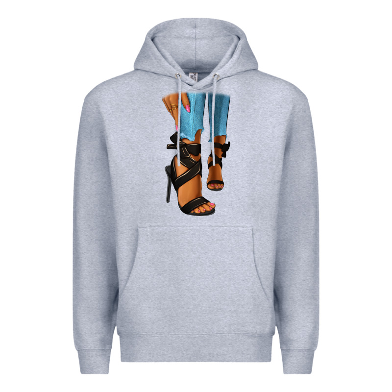 Black Heels Black Fashion Girl Premium Hoodie by RanaPortraitStore | Teevron