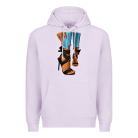 Lilac black heels black fashion girl Premium Hoodie - RanaPortraitStore