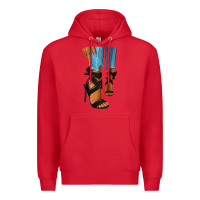 Red black heels black fashion girl Premium Hoodie - RanaPortraitStore