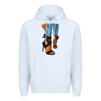 White black heels black fashion girl Premium Hoodie - RanaPortraitStore