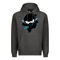 Charcoal Heather ninja kid Premium Hoodie - Unal Design