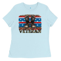 Baby Blue armed forces day veteran Ladies Tee - Artiststas