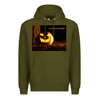 Army Green Halloween Is Coming Premium Hoodie - Unal Design
